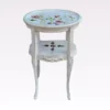 White Wooden Corner Table - Image 2